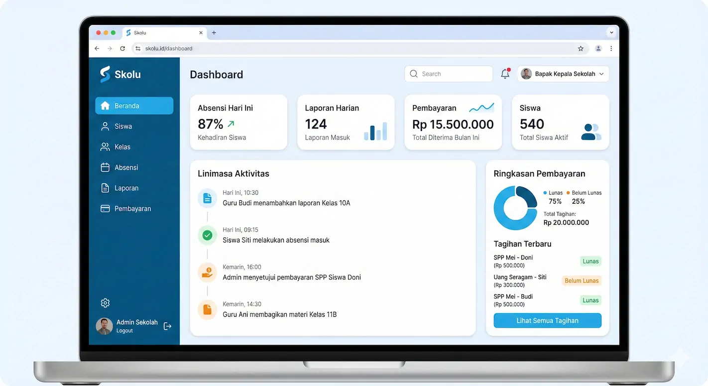 Panel keuangan Skolu